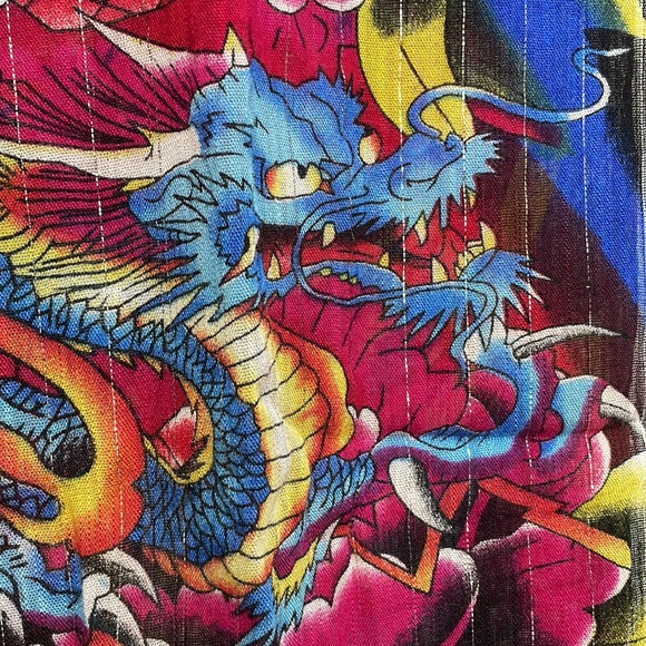 ED HARDY by Christian Audigier Cotton Scarf dragons floral gemstone - Picture 5 of 16